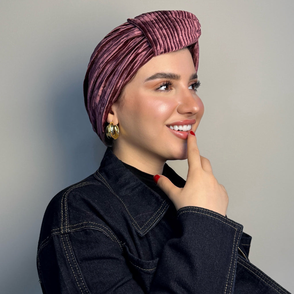 Half Bow Velvet Turban