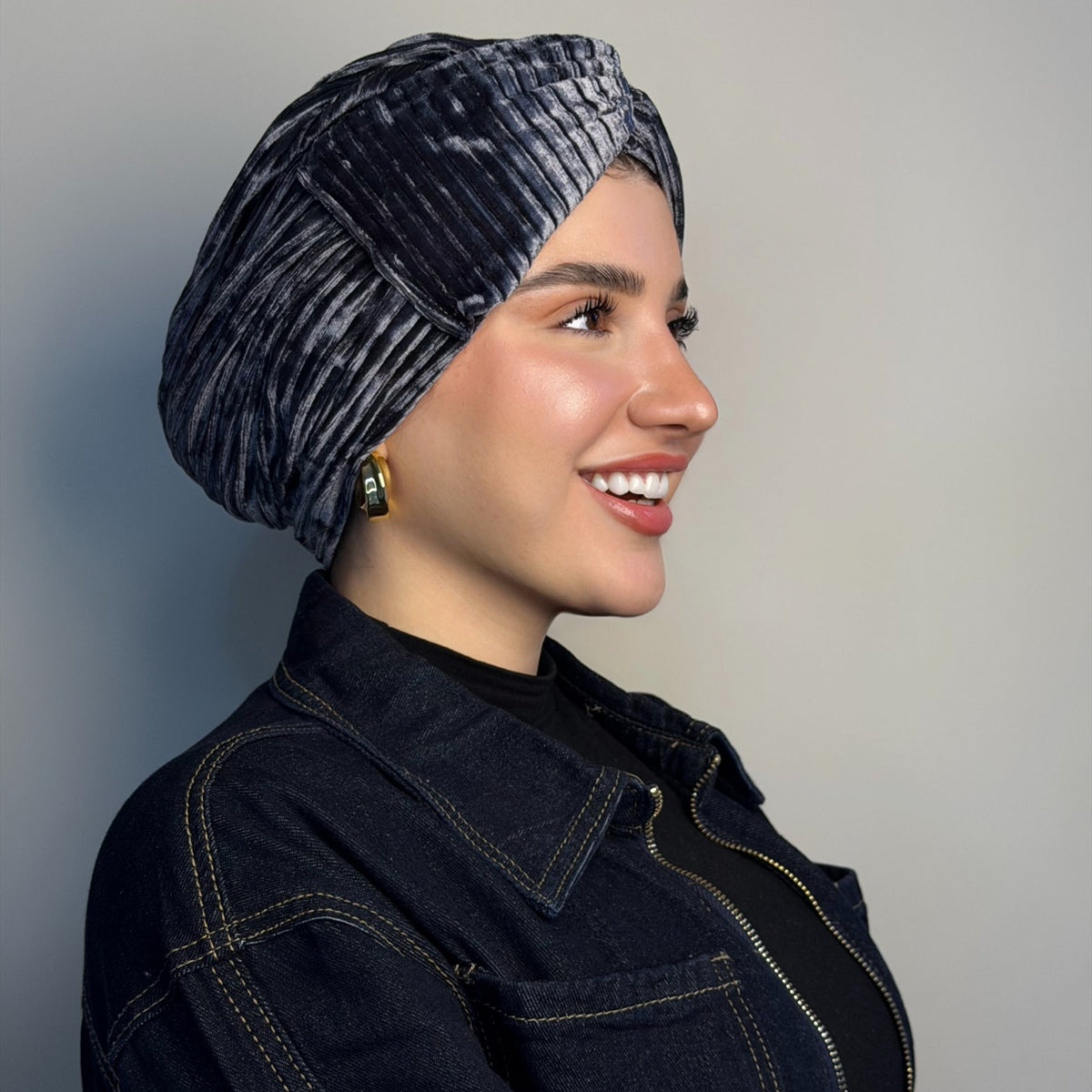Half Bow Velvet Turban