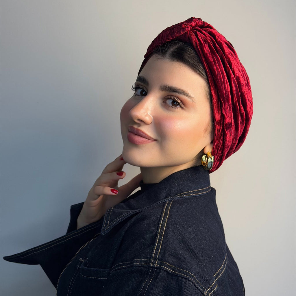 Half Bow Velvet Turban