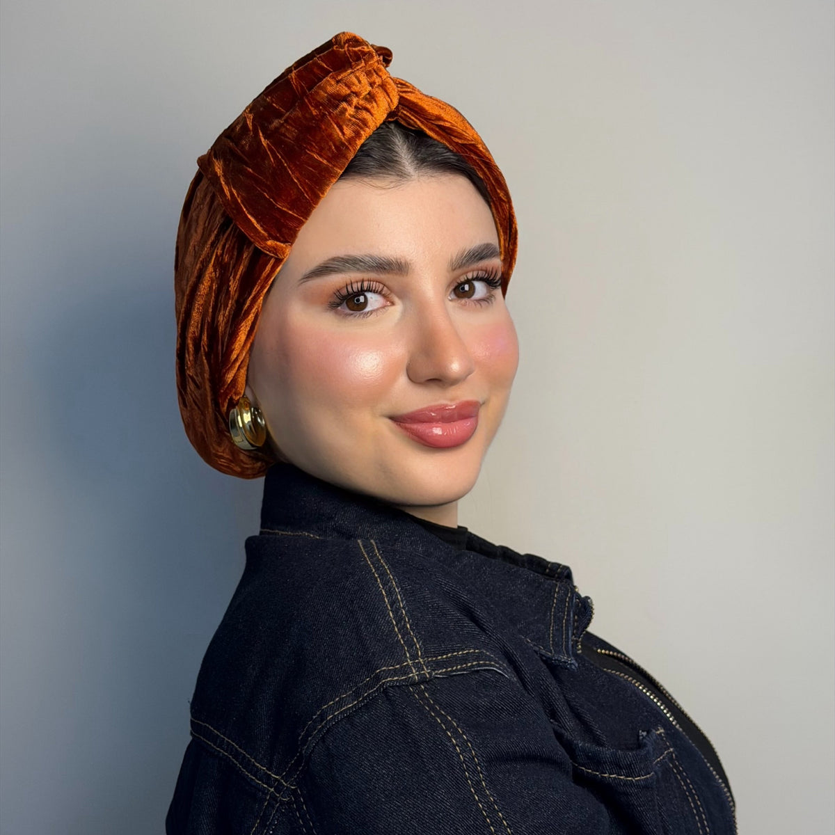 Half Bow Velvet Turban