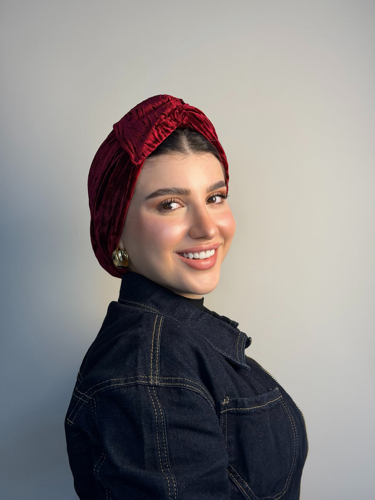 Half Bow Velvet Turban