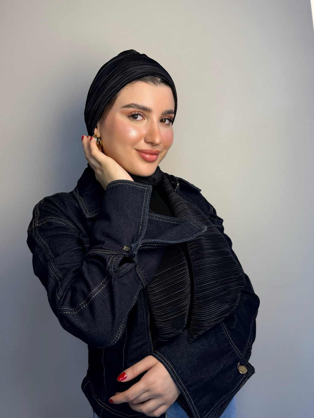 Long Pleated Turban