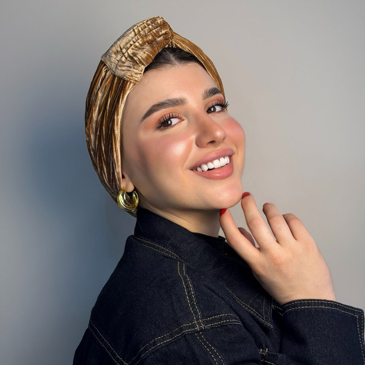 Half Bow Velvet Turban